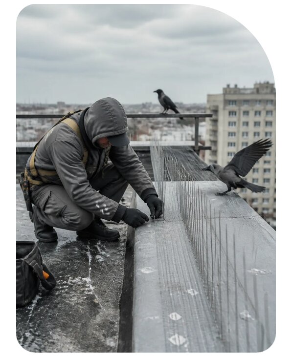 Защита от ворон под ключ в Калининграде по цене от 5059 р. | Сенат-Клн